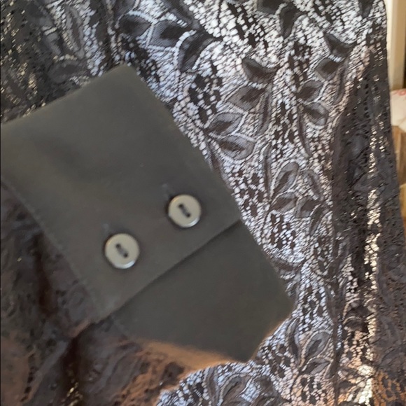 Falcon & Bloom black lace long sleeve top - Picture 2 of 5